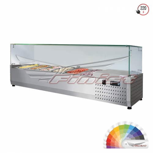 Настольная холодильная витрина «ToppingBox» НХВсп-11 с прямоугольным стеклом фото